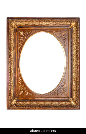 photo of mirror frame isolated on white background Stock Photo