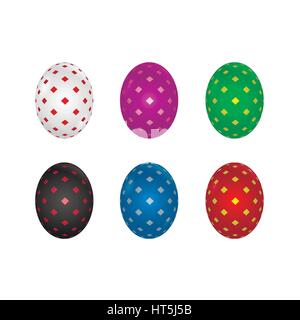 Easter egg set Stock Vector