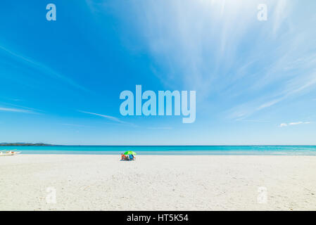 la cinta beach on a sunny day in sardinia Stock Photo