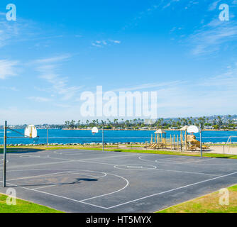 Basketball courts in Mission Bay San Diego Stock Photo Alamy