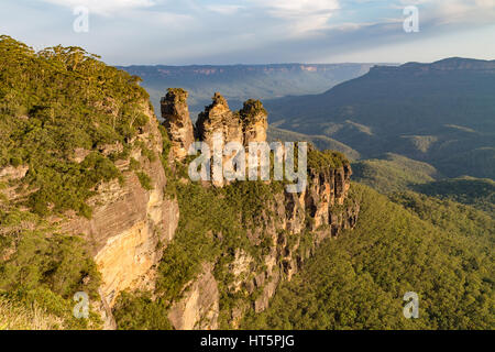 The Three Sisters in the Blue Mountains in New South Wales, Australia Stock Photo