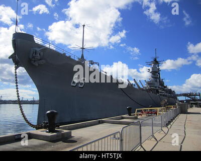 USS Missouri, Ford Island Pearl Harbor, HI Stock Photo