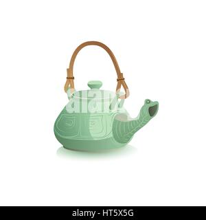 Chinese teapot turtle. Stock Vector