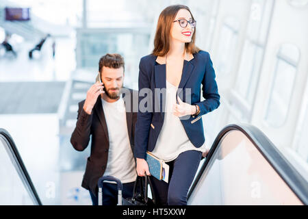 Business couple at the airpot Stock Photo
