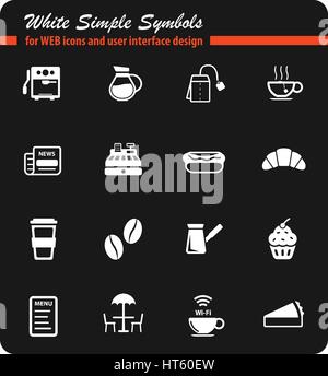 Cafe simply icons for web and user interfaces Stock Vector Image & Art ...