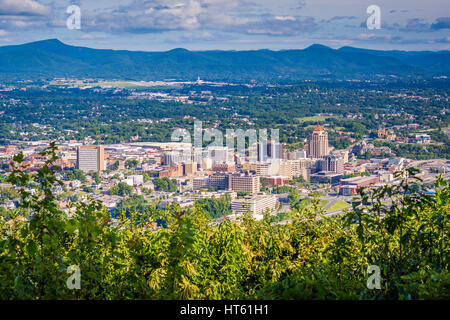 View of Roanoke from Mill Mountain, in Roanoke, Virginia. Stock Photo