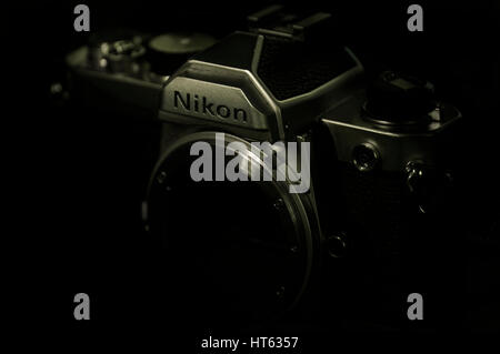 Nikon FM 35mm SLR camera body Stock Photo