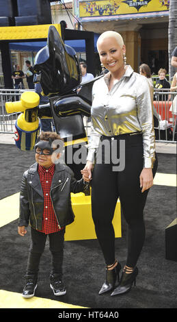 Premiere of 'The Lego Batman Movie' - Arrivals  Featuring: Amber Rose Where: Los Angeles, California, United States When: 04 Feb 2017 Stock Photo