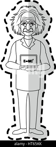 albert einstein icon image  Stock Vector