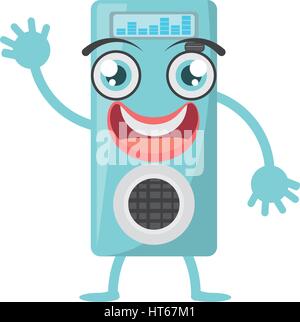 cartoon music mp3 icon Stock Vector