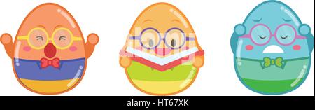 Geek easter egg style collection Stock Vector