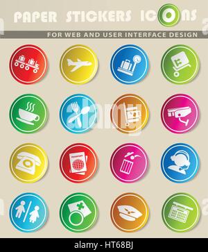 Airport simply symbols for web and user interface Stock Vector