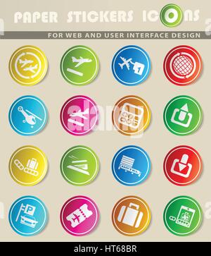 Airport simply symbols for web and user interface Stock Vector