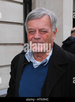 Disc jockey Tony Blackburn seen at the BBC Radio Two studios in London, UK, 4th, Mar 2017 Stock Photo