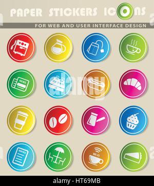 Cafe simply icons for web and user interfaces Stock Vector Image & Art ...