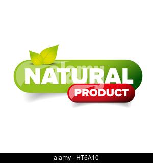 Natural Product button vector Stock Vector