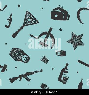 Vector Pattern Stereotype Russia Stock Vector