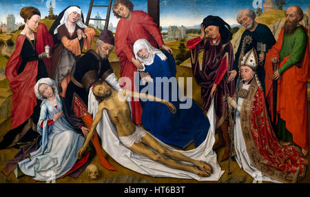 The Lamentation of Christ, by Rogier van der Weyden, circa 1460, Royal Art Gallery, Mauritshuis Museum, The Hague, Netherlands, Europe Stock Photo