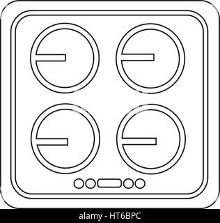 electronic hob icon illustration design Stock Vector