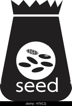 Paper Bag Seed icon illustration design Stock Vector