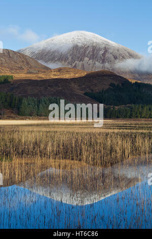 Reflections in Loch Cill Chriosd near Torrin, Isle of Skye Stock Photo