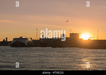 Harbor of Aarhus, European Cultural City in 2017, Northern Jutland, Denmark Stock Photo