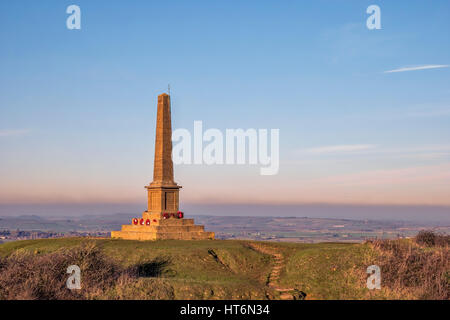 Ham Hill War Memorial near Yeovil in Somerset in England Stock Photo