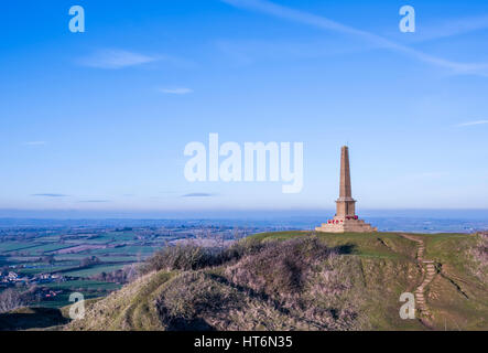 Ham Hill War Memorial near Yeovil in Somerset in England Stock Photo