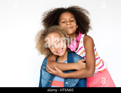 Children Smiling Happiness Friendship Togetherness Studio Portrait Stock Photo