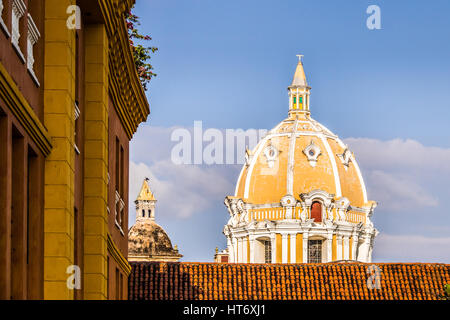 Dome of San Pedro Claver Church - Cartagena de Indias, Colombia Stock Photo