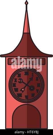 clock of tower switzerland Stock Vector