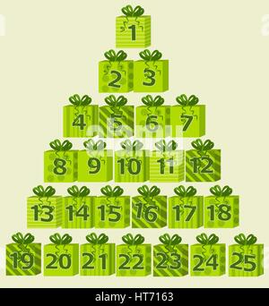 Advent calendar Stock Vector