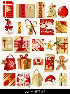 Advent calendar Stock Vector