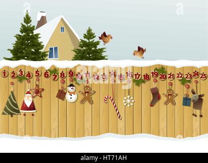 Advent calendar Stock Vector