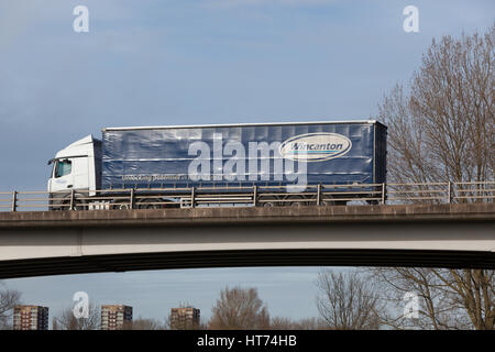 Wincanton Distribution heavy goods vehicle in the Midlands. Stock Photo