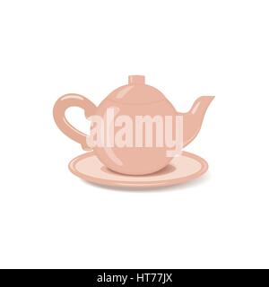 Ceramic teapot icon. Stock Vector