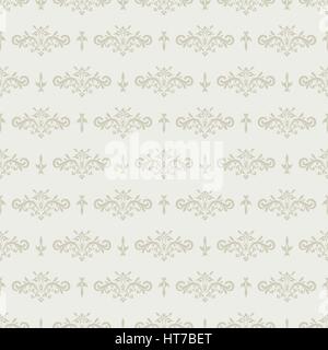 Seamless pattern. Abstract ornamental background. Floral texture in Baroque style. Periodically repeating gentle pastel ornament. Vector element of gr Stock Vector