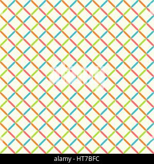 Seamless pattern. Abstract color background. Bright colourful texture with regularly repeating geometrical elements, shapes, rhombuses. Vector element Stock Vector