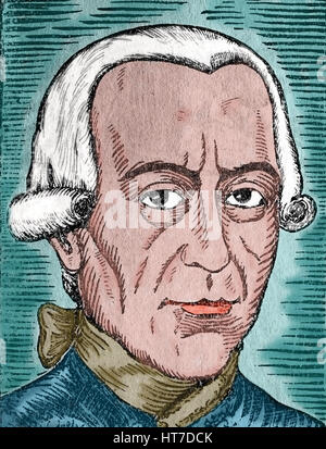 Antonio de Ulloa (1716-1795). Spanish general of the navy, explorer, scientist. Portrait. Color. Stock Photo