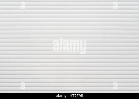 White metal roller door shutter background and texture Stock Photo