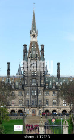 Fettes College in Edinburgh's New Town is the school where Tony Blair was educated. Stock Photo