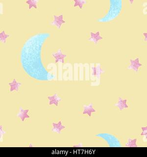 Seamless pattern on cosmic theme Stock Vector
