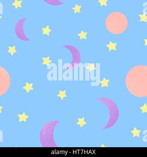 Seamless pattern on cosmic theme Stock Vector