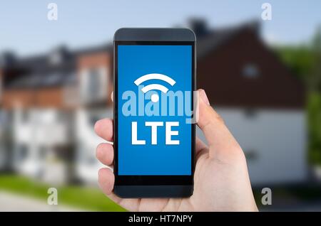 LTE high speed mobile internet connection device Stock Photo