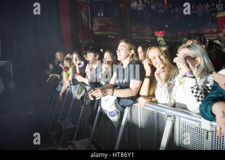 London, UK. 8th March, 2017. The crowd watching LANY perfrom live at Scala, London. Credit: Michael Jamison/Alamy Live News Stock Photo