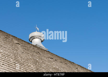 Cow Weathervane on Barn Cupola Stock Photo