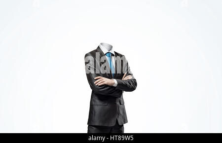 Businessman without head Stock Photo