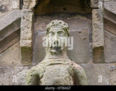 Staute of Henry IV on St Mary Magdalene's Church at Battlefield, Shrewsbury, Shropshire.