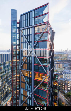 England, London, Southwark, Bankside, View of Modern Apartments from Tate Modern Stock Photo