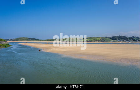 United Kingdom, South West England, Cornwall, Padstow, view of River Camel from the Padstow Pier Stock Photo